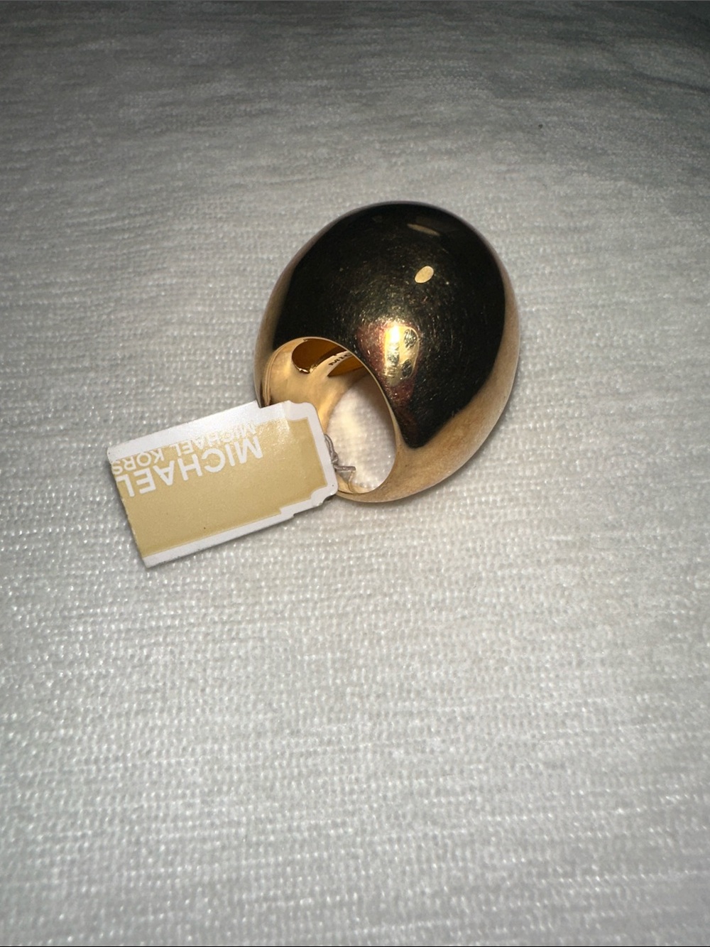 Gold pleated Metallic Muse Michael Kors Gold ring